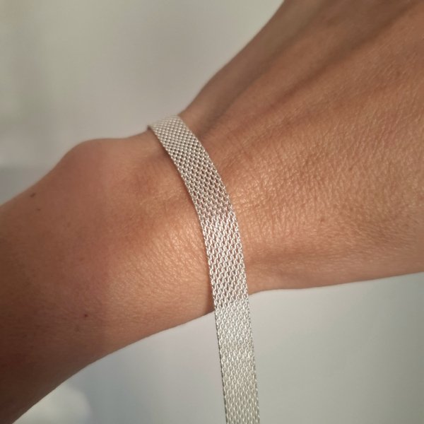 Pulsera Cinta acero blanco
