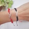 Pulsera macramé Infinito, plata 925