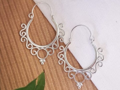 Argollas Hindú- Acero Blanco